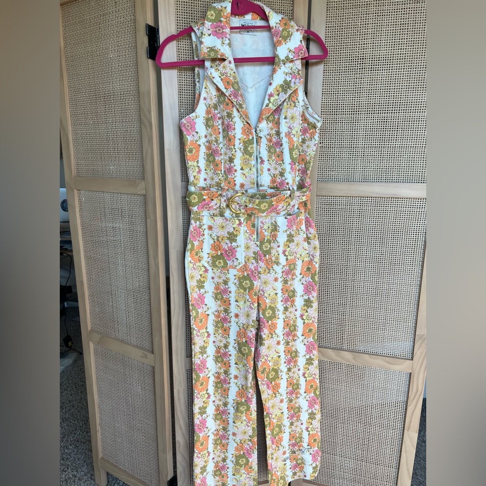 Show Me Your Mumu Jacksonville cropped jumpsuit - size Medium NWOT Retro Vibes!
